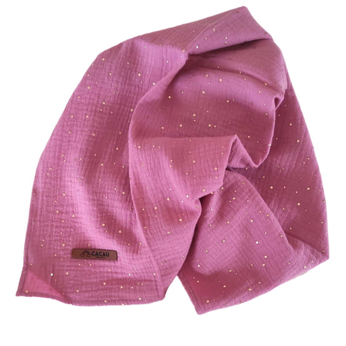 Fraldinha Rosa Salpicaduras Doradas