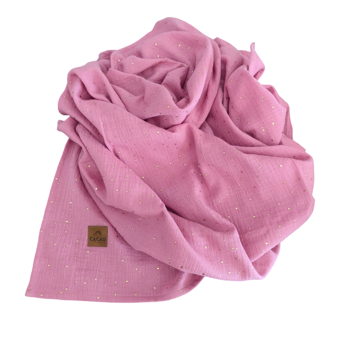 Swaddle Rosa Salpicaduras Doradas