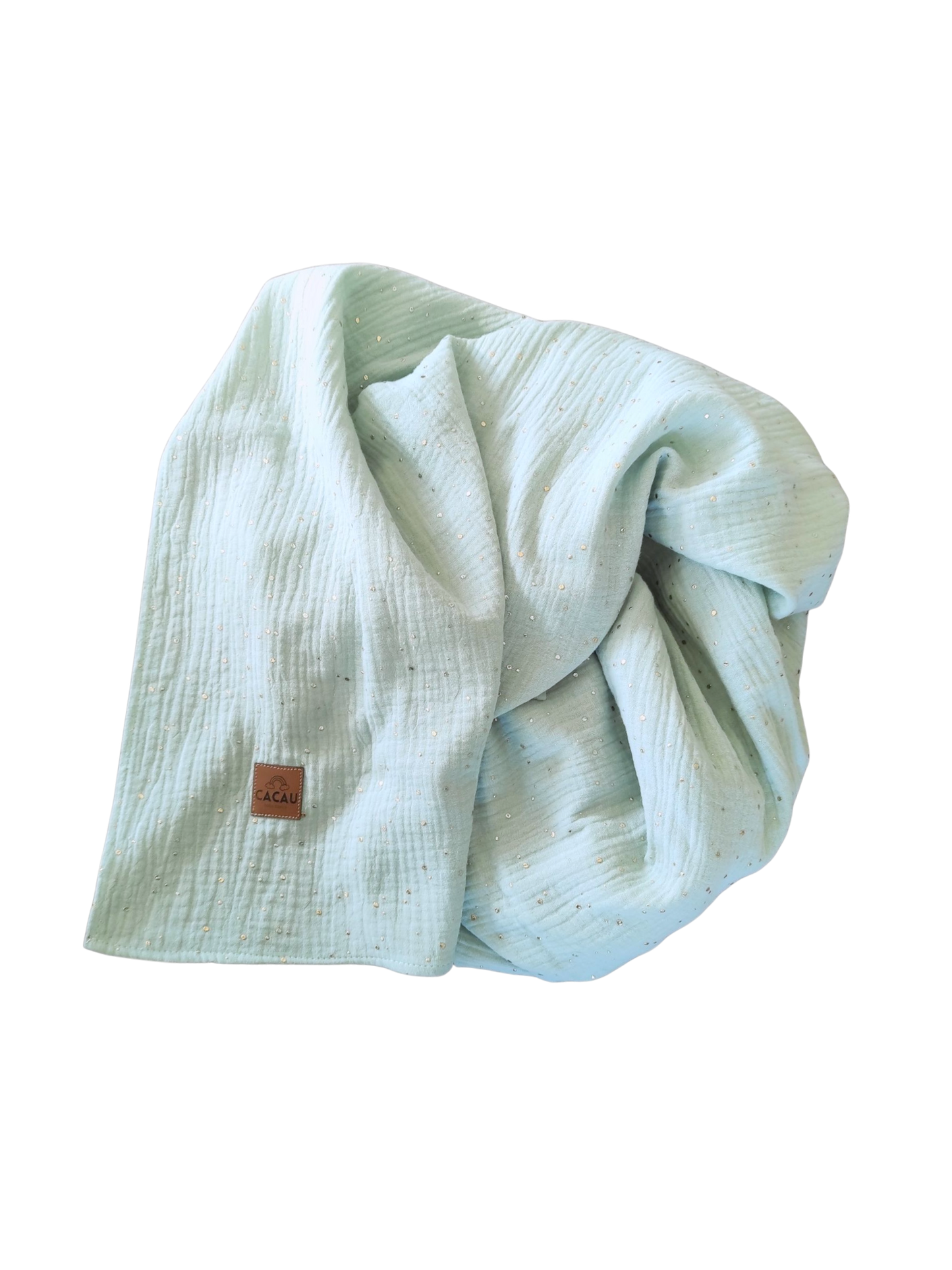 Swaddle Menta Claro Salpicaduras Doradas