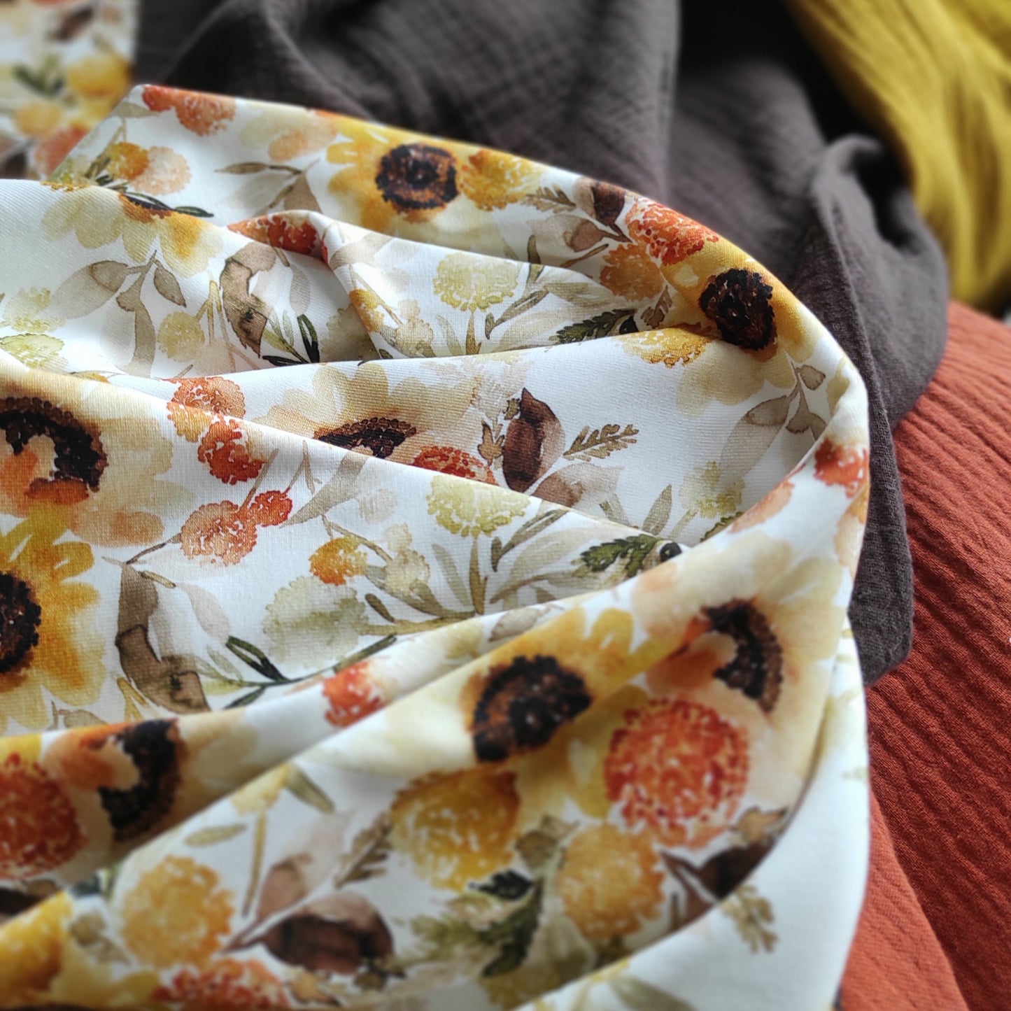 Swaddle de Jersey Girasoles