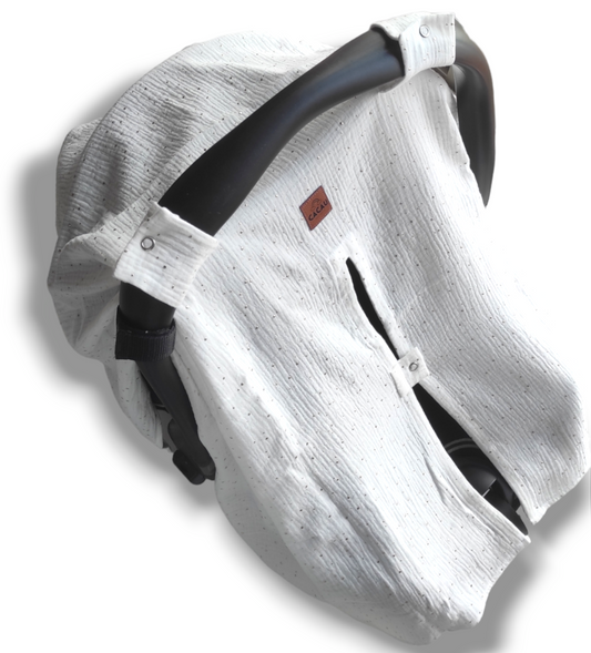 Cortina para Carrito Blanco Salpicaduras Doradas