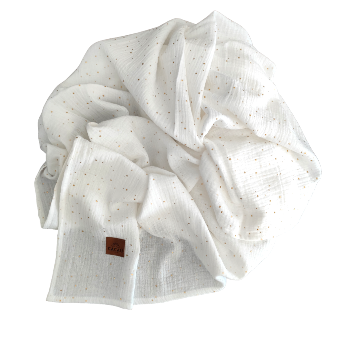 Swaddle Branco Salpicos Dourados