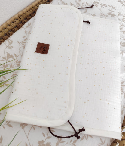Bolsa Branco Salpicos Dourados